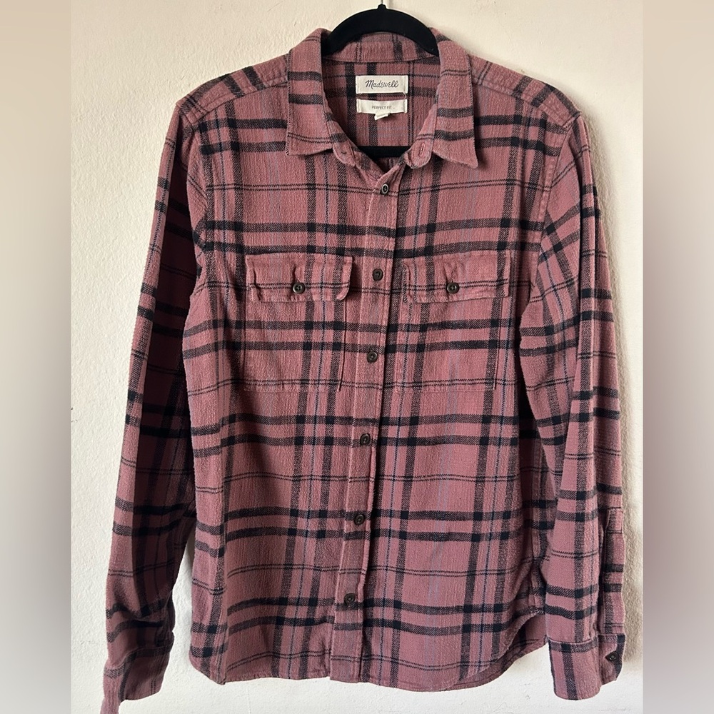 Madewell Perfect Fit Ling Sleeve Slub Flannel